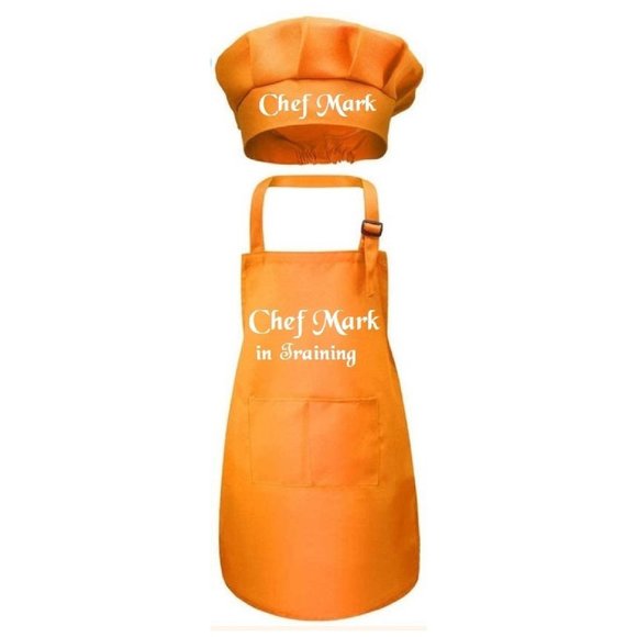 Personalized Size Small Kids Apron & Chef Hat Set - Picture 9 of 10